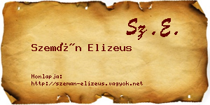 Szemán Elizeus névjegykártya